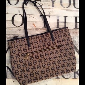 Michael Kors Black Monogram Tote